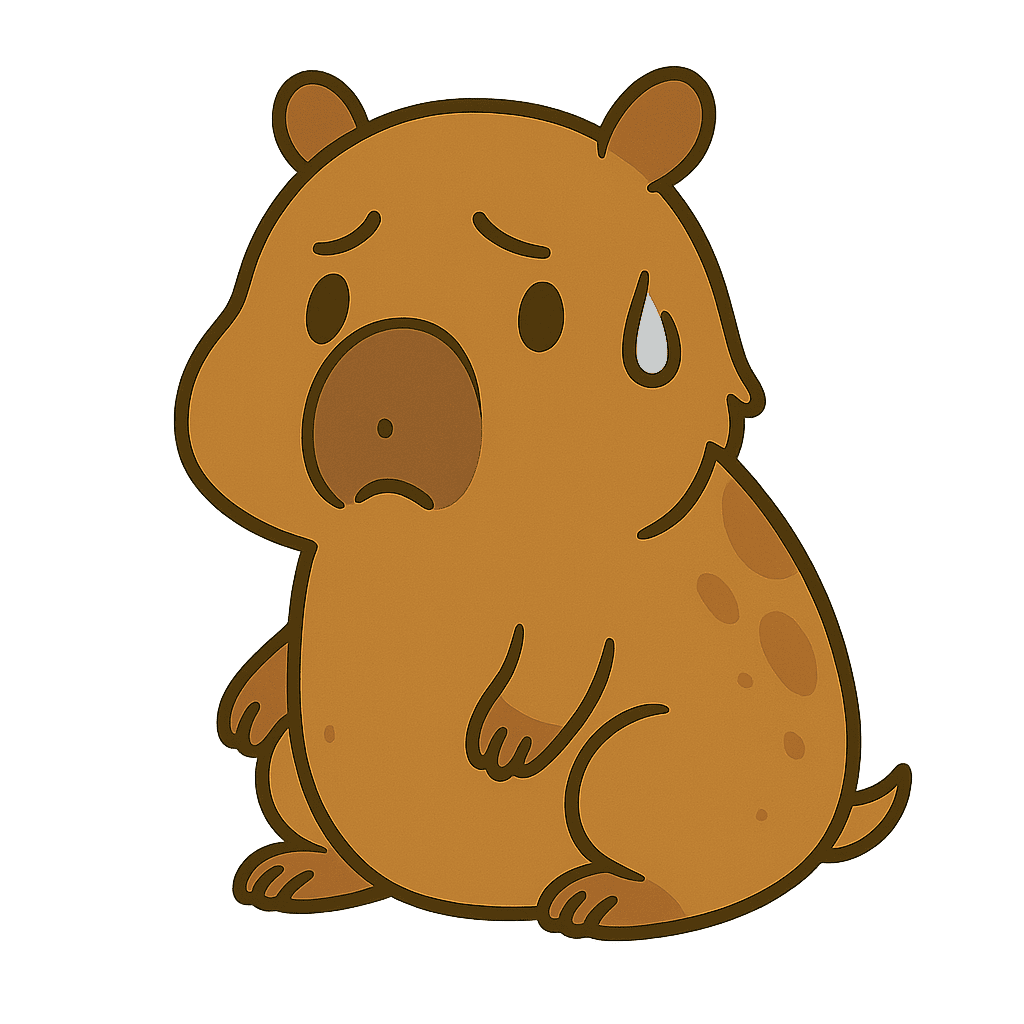 Sad capybara